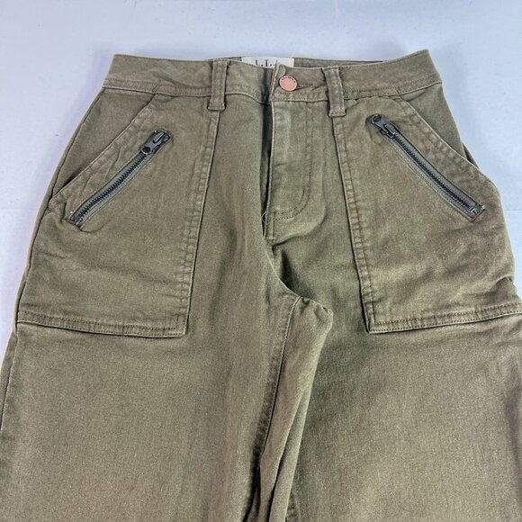 LTJ Letter To Juliet Pants Women's 25x25* Mid Rise Jogger Green Faded Tag XS - Picture 3 of 16